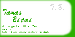 tamas bitai business card